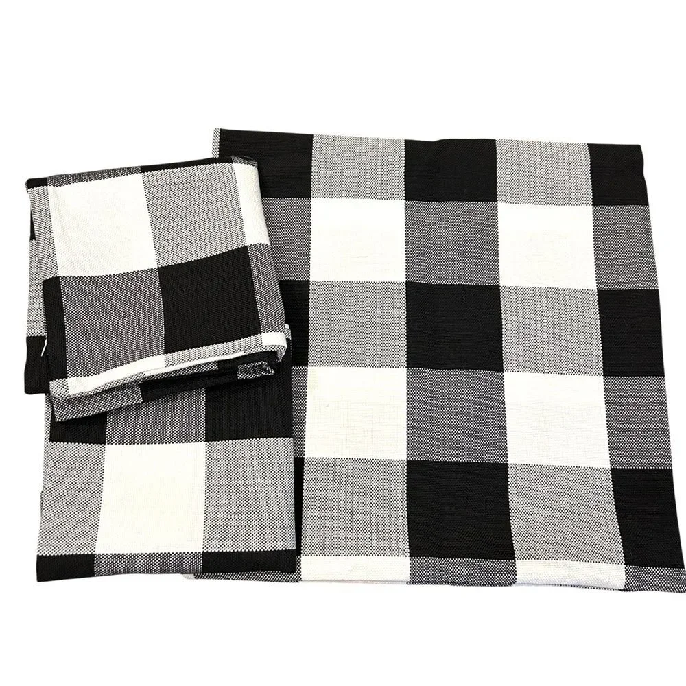 Black & White Buffalo Check Pillow Covers (3)